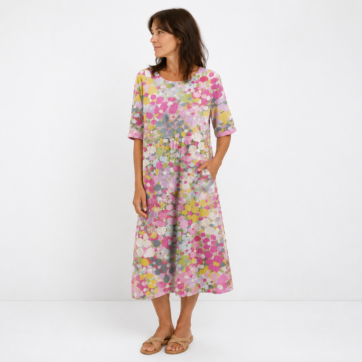 Noëlle - Robe midi légère fleurie