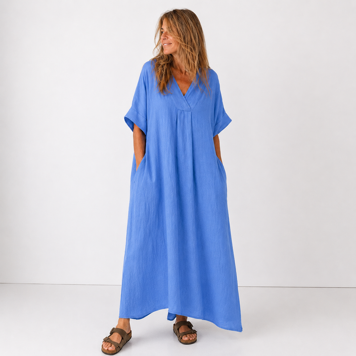 Juliette - Robe en coton légère à col V