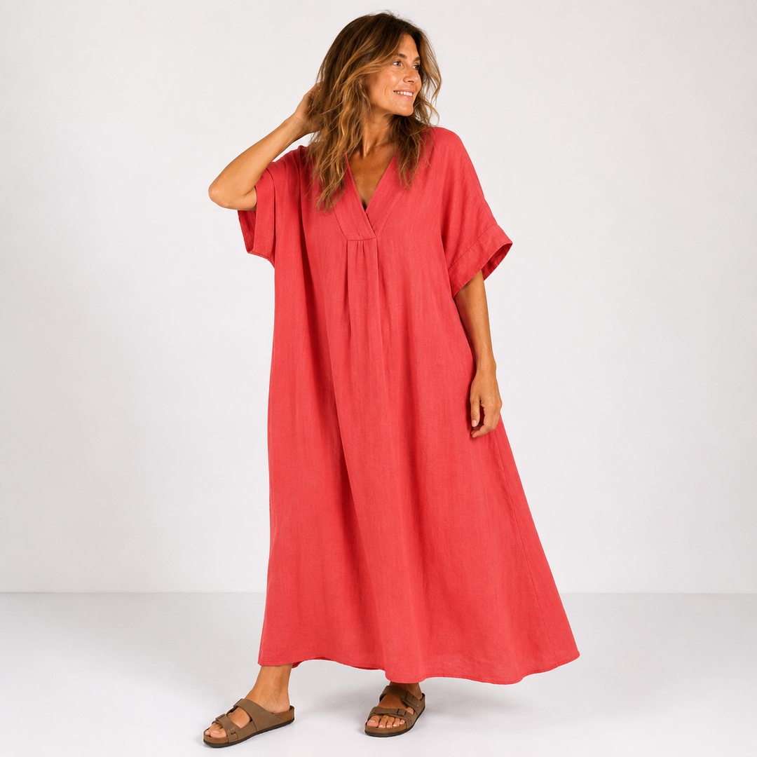 Juliette - Robe en coton légère à col V