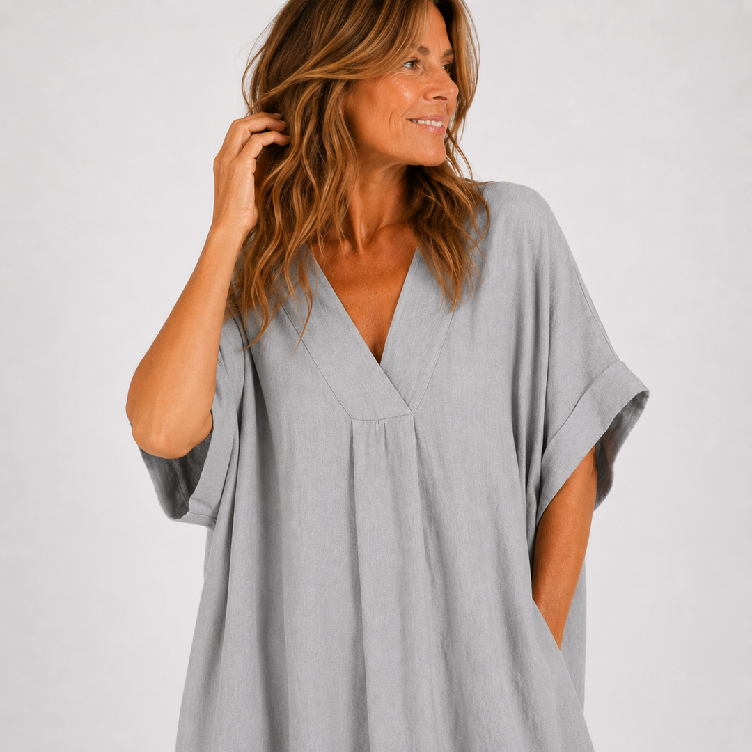 Juliette - Robe en coton légère à col V
