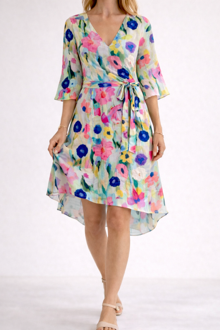 Mia - Robe Mini Fleurie Élégante