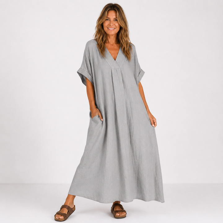 Juliette - Robe en coton légère à col V